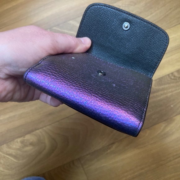 Coach NASA Hologram Wallet Iridescent Mermaid Oil Slick Leather 55719 Trifold - Picture 8 of 13